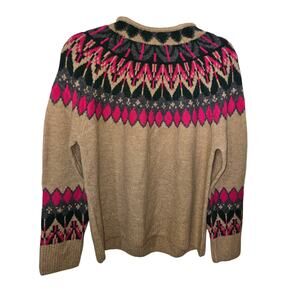 Vince Camuto Womens Scandinavian Geometric Winter Sweater Soft Sz Small